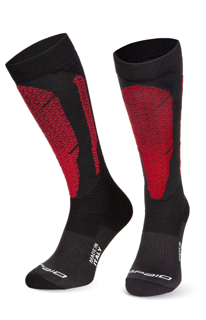 Skarpety sportowe czarno-czerwone Coolmax Adrenaline