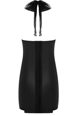 Damskie Passion Koszulki|Seksowna Koszula Nocna - Skórzana koszulka nocna Kesmina chemise
