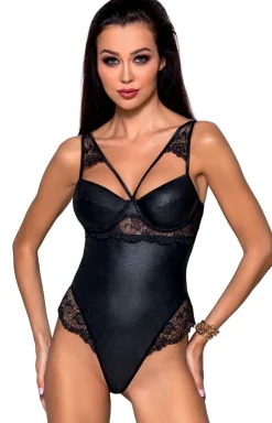 Passion Dancewear & Clubwear|Body - Skórzane body damskie z miseczkami Loona