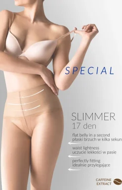 Gabriella Bielizna Wyszczuplająca|Rajstopy Klasyczne - Slimmer wyszczuplające czarne rajstopy 17 den