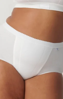 Sloggi Control Maxi wysokie białe figi damskie plus size 10005203