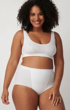 Sloggi Control Maxi wysokie białe figi damskie plus size 10005203