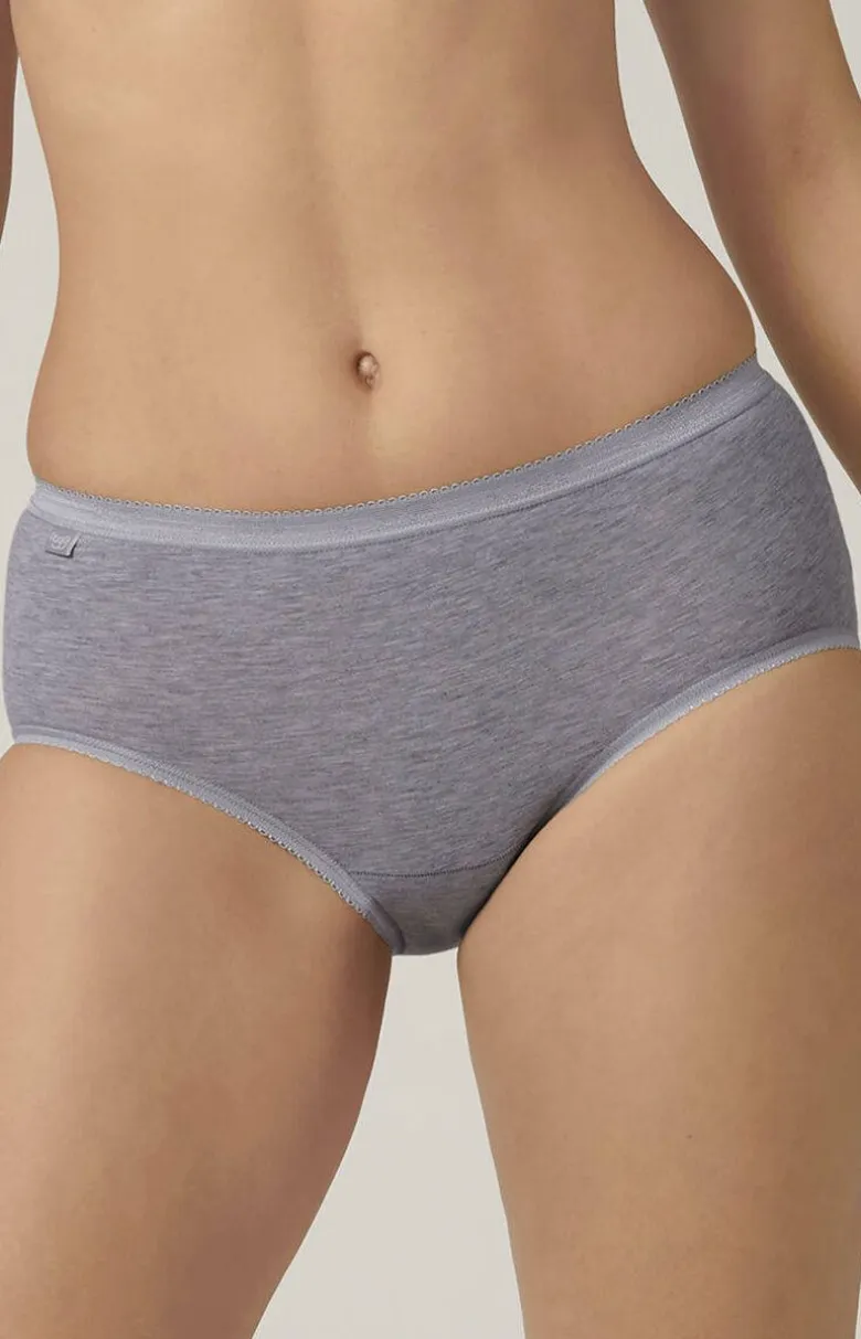 Sloggi figi damskie majtki bawełniane Basic + Midi 10005038