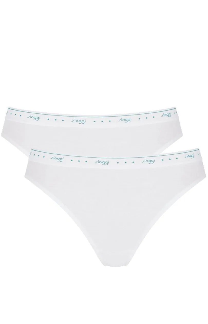 Damskie Sloggi Wielopaki Damskie|Figi Bawełniane - 2-pack figi damskie 24/7 100 Tai 10198072-0003