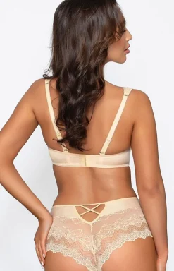 PariPari Lingerie Bielizna Plus Size|Biustonosze Usztywniane - ophia figi brazyijkie z wyoki tane beżowe