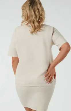Italian Fashion Moda - pódnica damka mini beżowa tella