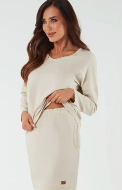 Italian Fashion Moda - pódnica damka mini beżowa tella