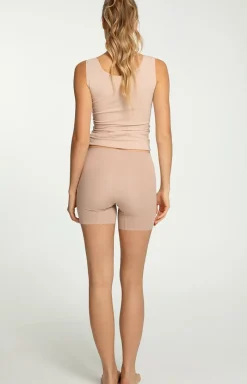 Damskie Julimex Bielizna Plus Size|Legginsy Damskie - podenki dakie koarki beżowe Cotton ood Beruda hort