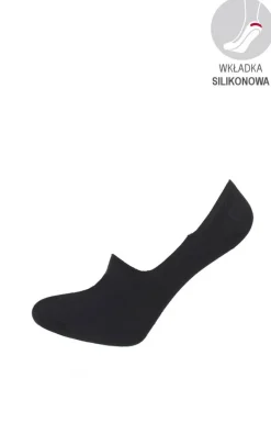 Damskie Fiore Skarpetki|Skarpety Stopki - Stopki bawełniane damskie czarne Footies 03