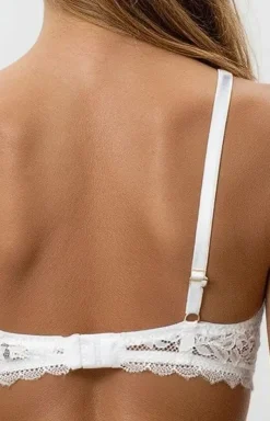 Damskie Mat Stringi Sznurki|Stringi Damskie - Stringi białe Estelle S-0198/4/1