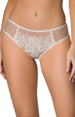 Damskie Mat Stringi Z Koronką|Stringi Damskie - Stringi damskie beż-mleko Frances S-04/4