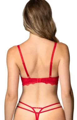 Stringi damskie czerwone Kisses S-4026/4
