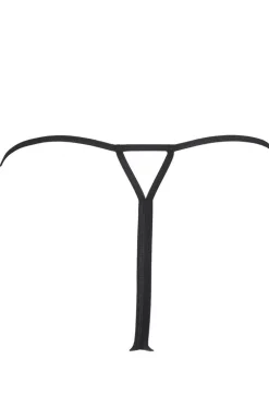 Stringi otwarte czarne V-9818