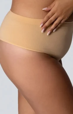 Stringi wyszczuplające ze średnim stanem jasnobeżowe Smoothwear