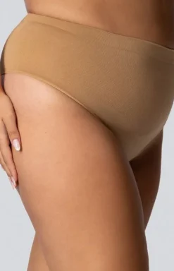 Stringi wyszczuplające ze średnim stanem ciemnobeżowe Smoothwear