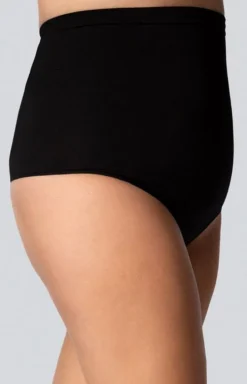 Damskie Mona Queen Size Bielizna Wyszczuplająca|Figi Modelujące - Stringi wyszczuplające z wysokim stanem czarne Smoothwear