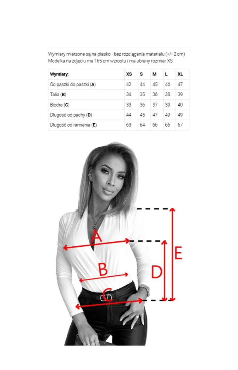 Numoco Moda - tyowe body dakie z kopertowy dekote bordowe 375-9