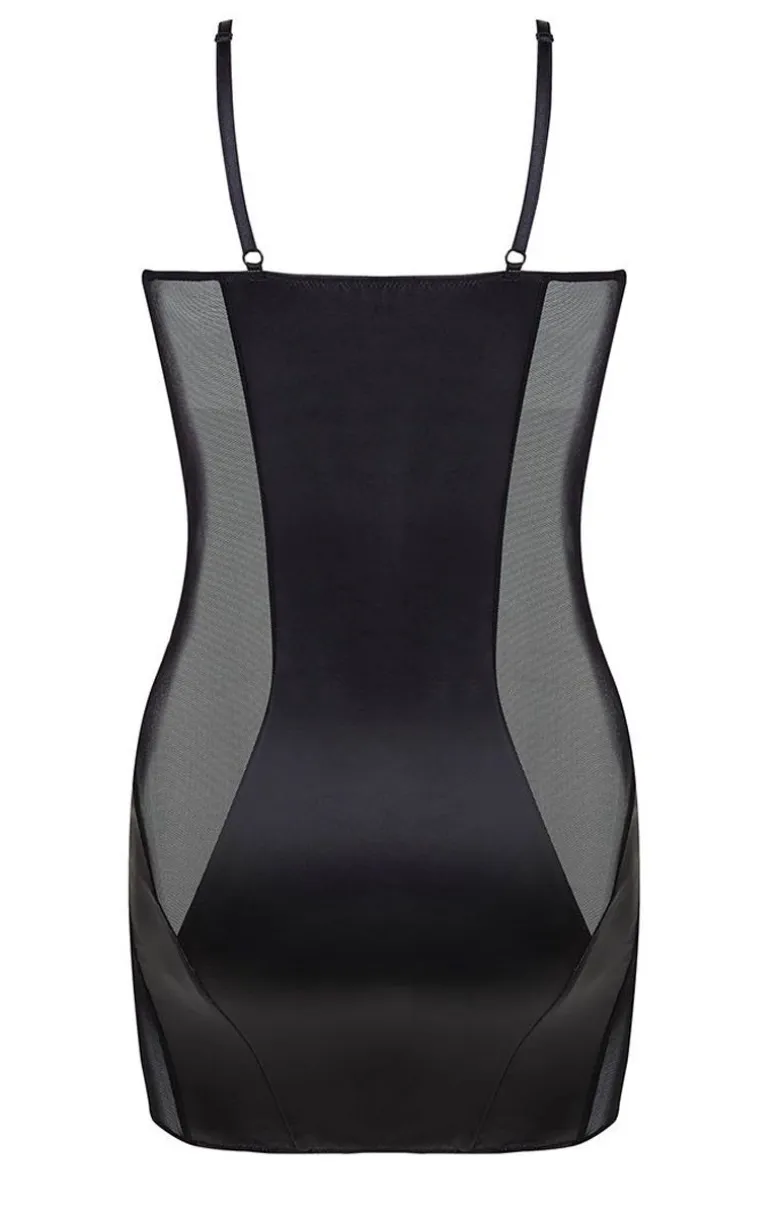 Sukienka czarna wetlook koszulka Kayla dress