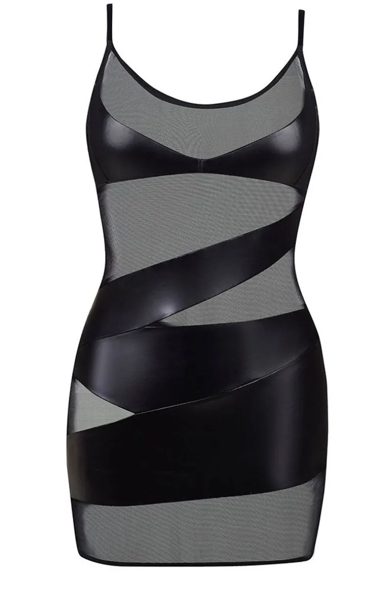 Sukienka czarna wetlook koszulka Kayla dress