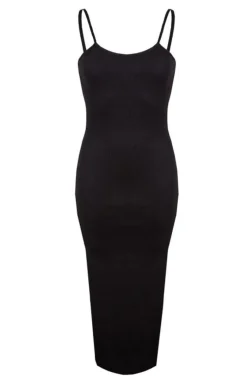 DKaren Moda - ukienka daka długa w prążek czarna DK-K-P7
