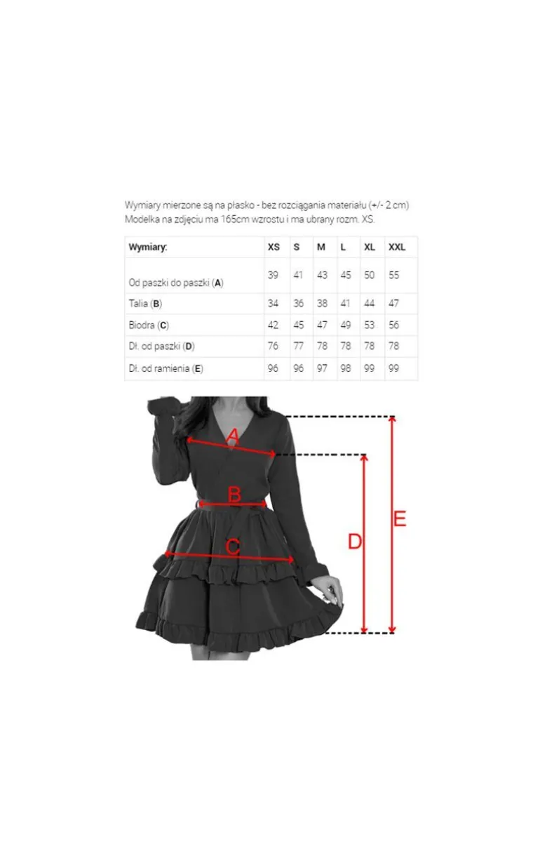 Sukienka z kopertowym dekoltem błękitna 479-6 Nina