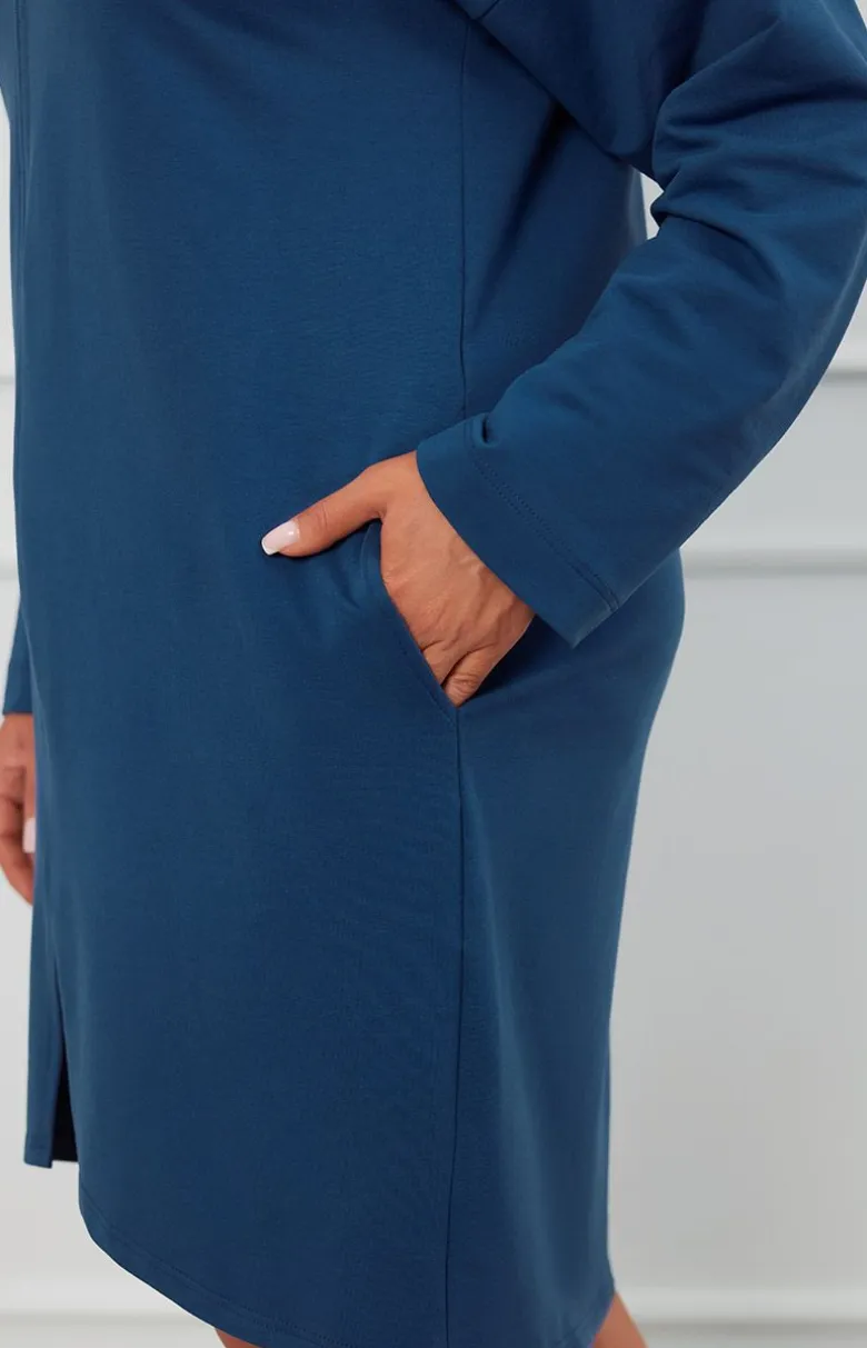 Damskie Italian Fashion Szlafroki I Peniuary|Bielizna Homewear - zafrok daki na uwak z długi rękawe Grafi