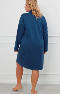 Damskie Italian Fashion Szlafroki I Peniuary|Bielizna Homewear - zafrok daki na uwak z długi rękawe Grafi