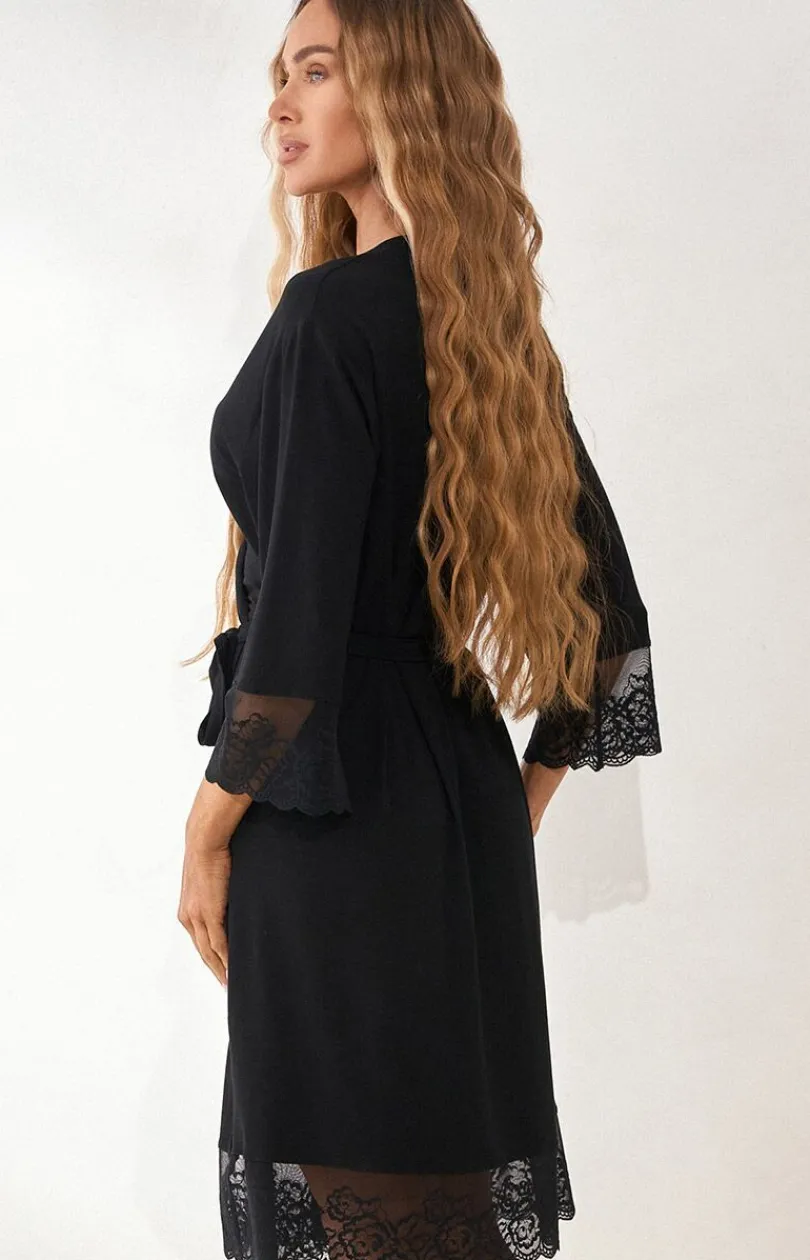 Wies-MANN Szlafroki I Peniuary|Bielizna Plus Size - zafrok daki z koronką Roeine
