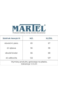 Męskie MARTEL Szlafroki Męskie - Szlafrok męski Henryk III 420 03