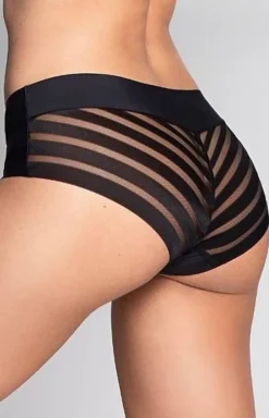 Damskie LAMA Figi Bezszwowe|Panty Damskie - zorty dakie bezzwowe czarne -PO5011-02