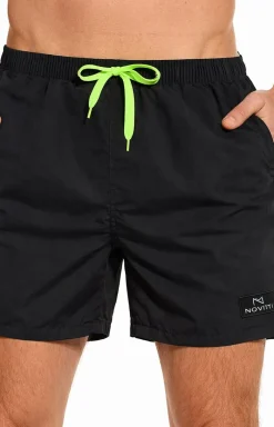 Męskie Noviti Kąpielówki Męskie - Szorty kąpielowe męskie czarne KS001