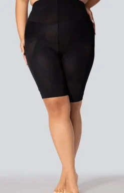 Damskie Mona Queen Size Majtki Z Nogawkami|Panty Damskie - Szorty wyszczuplające z wysokim stanem czarne Smoothwear