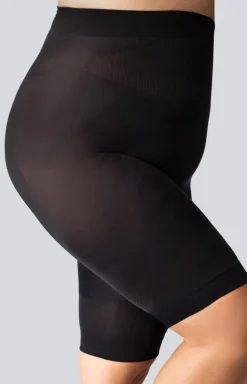 Damskie Mona Queen Size Majtki Z Nogawkami|Panty Damskie - Szorty wyszczuplające z wysokim stanem czarne Smoothwear