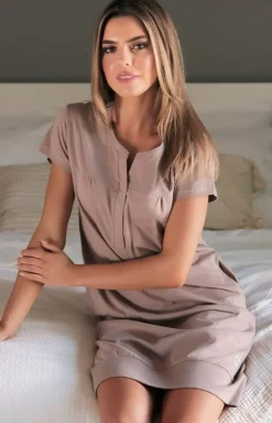 Damskie Doctor Nap Koszule Nocne Damskie|Seksowna Koszula Nocna - TCB.4348. Kozula nocna rozpinana