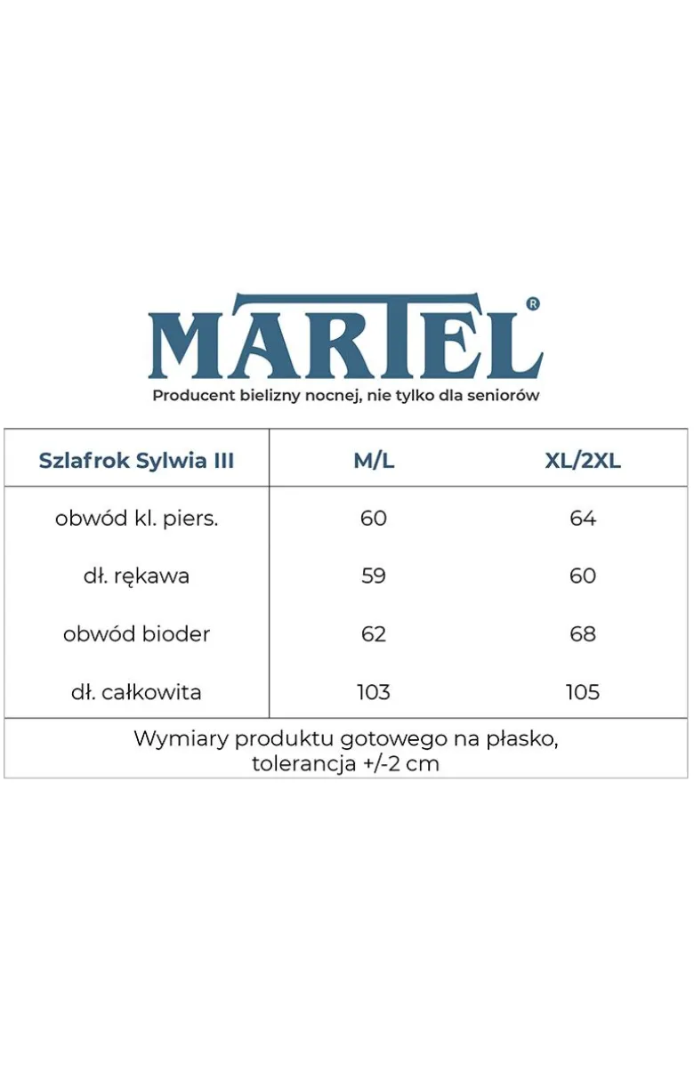 Welurowy szlafrok damski Sylwia III 245 03