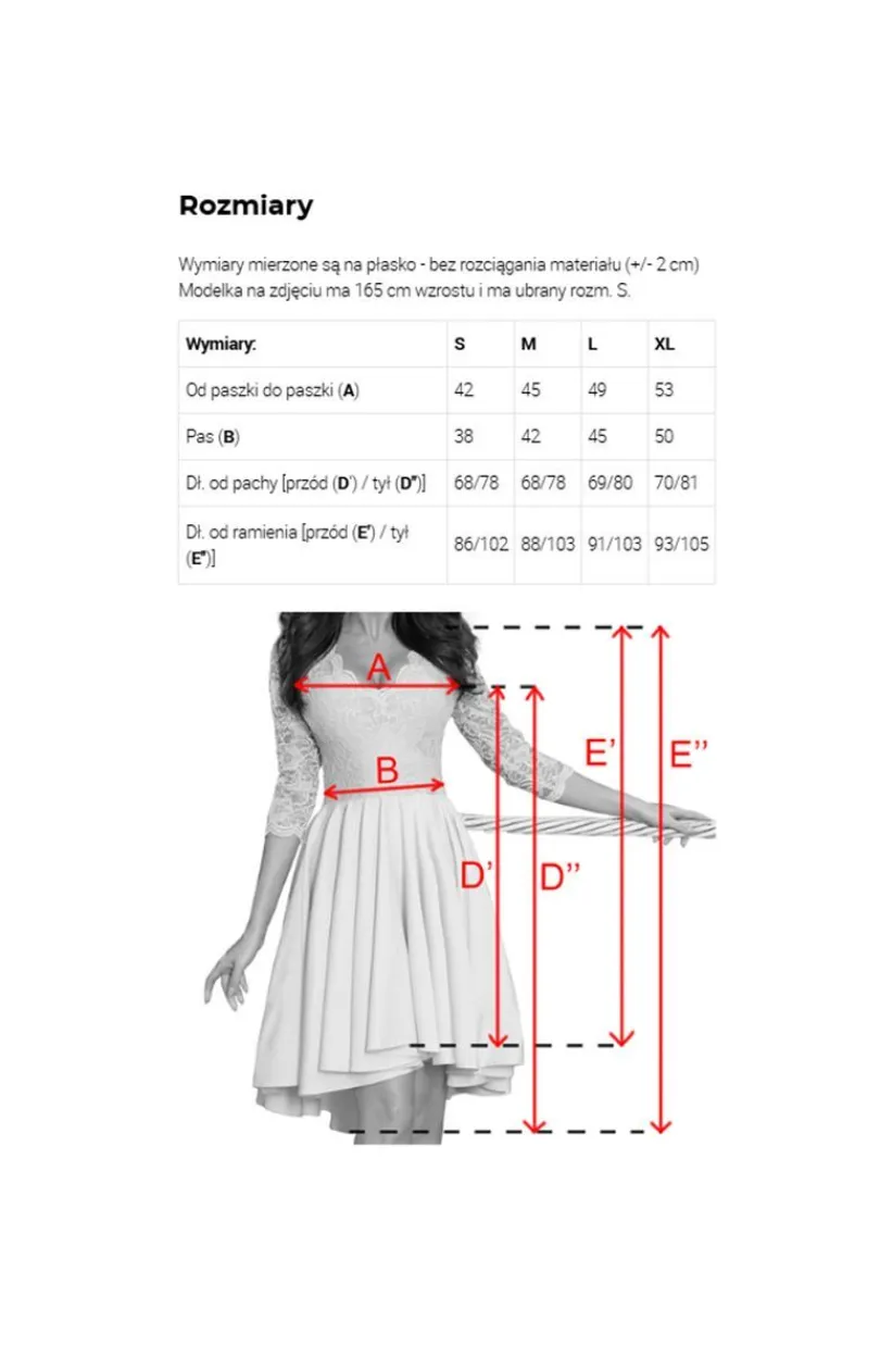 Numoco Moda - Wieczorowa sukienka z dłuższym tyłem czarna 575-1