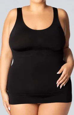Wyszczuplająca koszulka damska plus size czarna Smoothwear