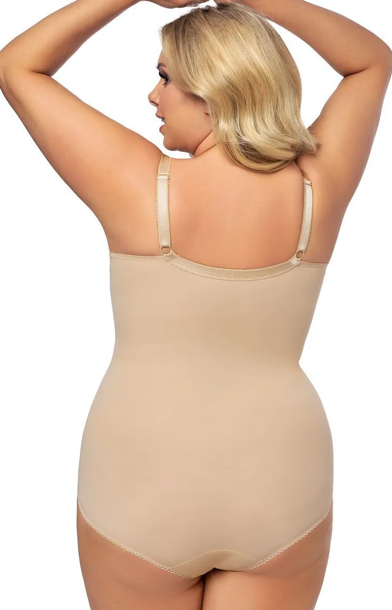 Wyszczuplające cieliste body damskie z miseczkami K356 Gala