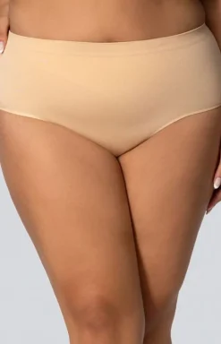 Wyszczuplające majtki ze średnim stanem jasnobeżowe Smoothwear