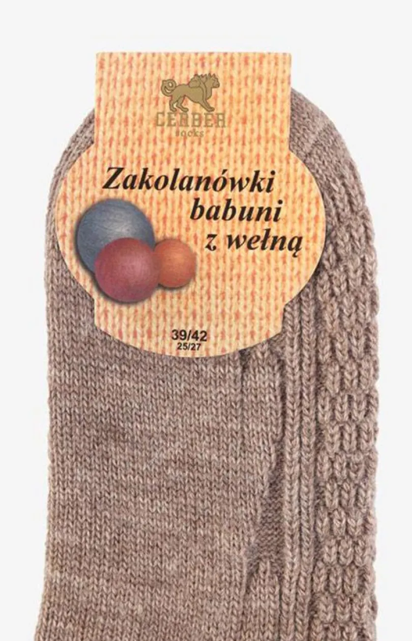Damskie Cerber Skarpetki|Długie Skarpetki - Zakolanówki damskie beżowe