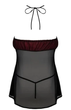 Damskie LivCo Corsetti Fashion Koszulki|Seksowna Koszula Nocna - Zmysłowa koszulka nocna ze stringami Febrenn LC 2022