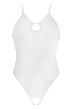 Zmysłowe białe body damskie Adelina